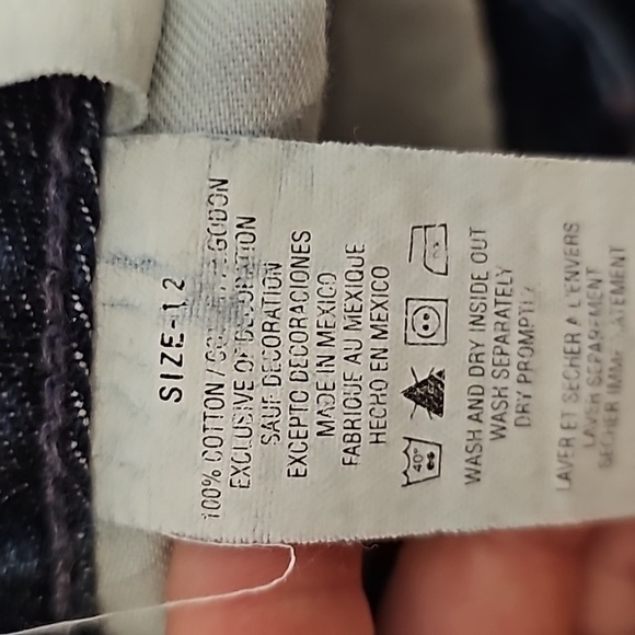 Tommy Hilfiger Snap Button Fly High Waist Wide Leg Bootcut Blue Jeans Size 12 - Picture 5 of 10